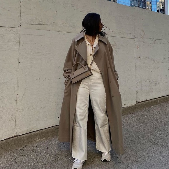 OAK + FORT Oversized Trench Coat XS - Picture 5 of 6